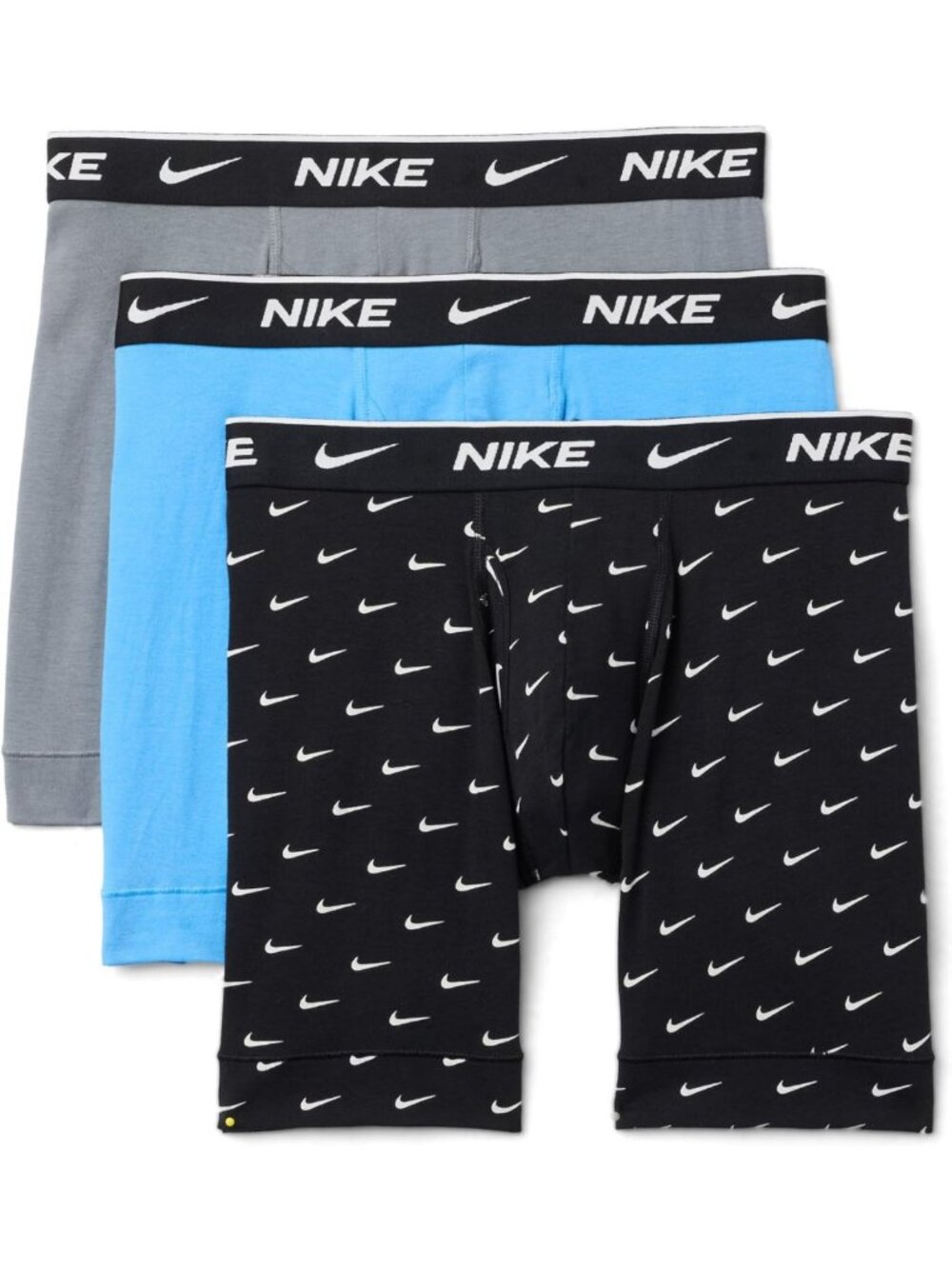 Comfortable Cotton Stretch Boxer Briefs for Men - 3-Pack, Fly Design, Soft Fit